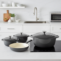 7-Piece Heavy Cast Iron Cookware Set – Enamel Coated, Induction Ready